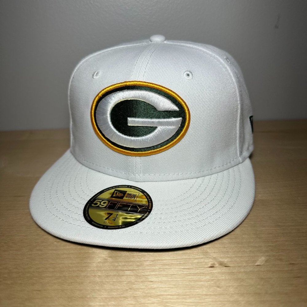 Green Bay Packers New Era 59Fifty Fitted Hat Cap White 1995 Pro Bowl 7 1/4